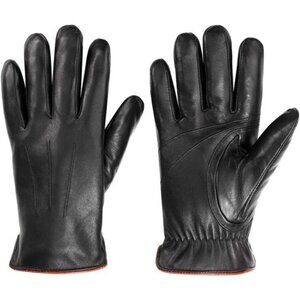 Mens Leather Gloves Winter Warm Touchscreen Driving Motorcycle Sheepskin